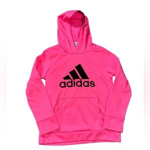 Adidas Neon Pink Logo Hoodie